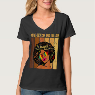 Geregistreerde Diëtist Zwarte Geschiedenis Koningi T-shirt