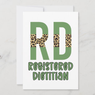 Geregistreerde diëtitische Cheetah print RD Gifts Kaart