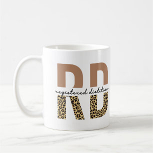 Geregistreerde diëtitische Cheetah print RD Gifts Koffiemok