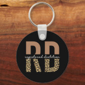 Geregistreerde diëtitische Cheetah print RD Gifts Sleutelhanger (Voorkant)