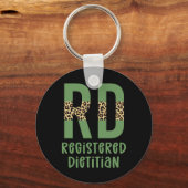 Geregistreerde diëtitische Cheetah print RD Gifts Sleutelhanger (Voorkant)