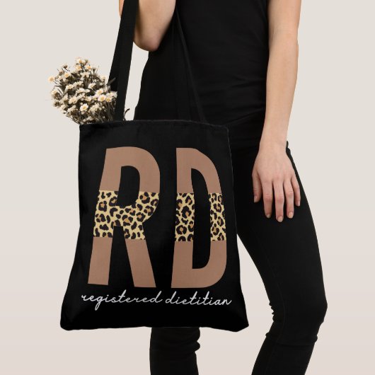 Geregistreerde diëtitische Cheetah print RD Gifts Tote Bag (Dichtbij)