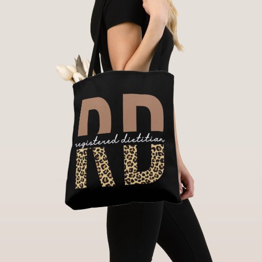 Geregistreerde diëtitische Cheetah print RD Gifts Tote Bag (Dichtbij)