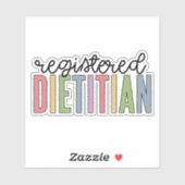 Geregistreerde diëtitische meerkleurige RD-cadeaut Sticker (Vel)