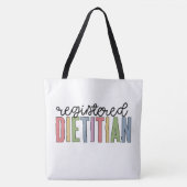 Geregistreerde diëtitische meerkleurige RD-cadeaut Tote Bag (Voorkant)