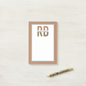 Geregistreerde diëtitische RD Cheetah print Typogr Post-it® Notes (Op bureau)