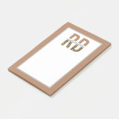 Geregistreerde diëtitische RD Cheetah print Typogr Post-it® Notes (Schuin)