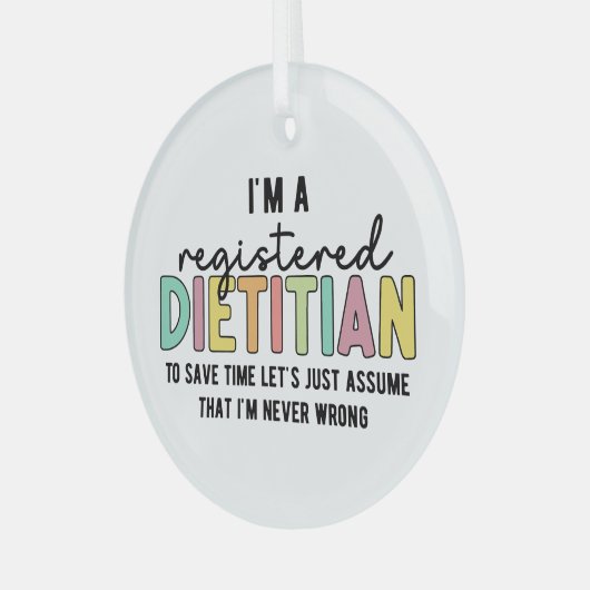 Geregistreerde Dietitititititiaanse RD heeft geen  Glas Ornament (Voorkant links)