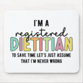 Geregistreerde Dietitititititiaanse RD heeft geen Muismat (Voorkant)