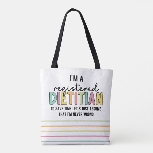 Geregistreerde Dietitititititiaanse RD heeft geen  Tote Bag (Achterkant)