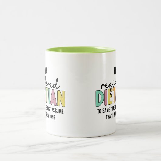 Geregistreerde Dietitititititiaanse RD heeft geen  Tweekleurige Koffiemok (Center)