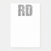 Geregistreerde Dietitititititiaanse RD Post-it® Notes (Voorkant)