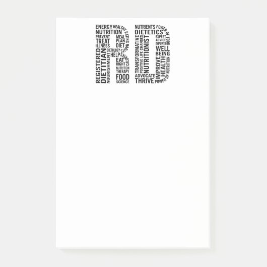 Geregistreerde Dietitititititiaanse RD Post-it® Notes (Voorkant)
