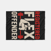 Geregistreerde Flex Offender Funny Gym Workout Bod Fleece Deken (Voorkant (Horizontaal))