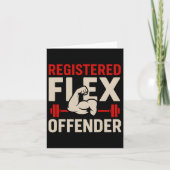Geregistreerde Flex Offender Funny Gym Workout Bod Kaart (Voorkant)