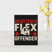 Geregistreerde Flex Offender Funny Gym Workout Bod Kaart (Gele Bloem)