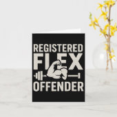 Geregistreerde Flex Offender Funny Gym Workout Bod Kaart (Gele Bloem)