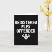 Geregistreerde Flex Offender Grappige Bodybuilding Kaart (Gele Bloem)