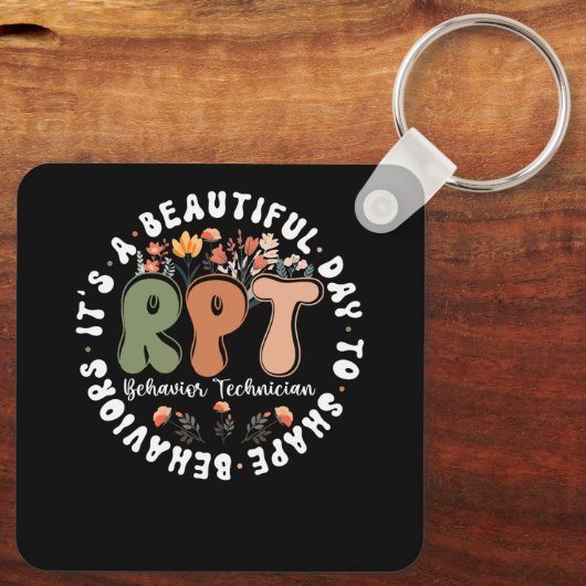 Geregistreerde gedragstechnologie RBT-gedragseap Sleutelhanger (Achterkant)