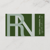 Geregistreerde getextureerde tekst van de verpleeg visitekaartje (Voorkant)