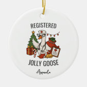 Geregistreerde Jolly Goose Custom Nurse Kerstmis Keramisch Ornament (Voorkant)