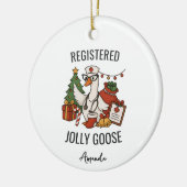 Geregistreerde Jolly Goose Custom Nurse Kerstmis Keramisch Ornament (Links)
