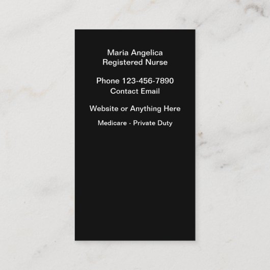 Geregistreerde medische Visitekaartjes (Achterkant)