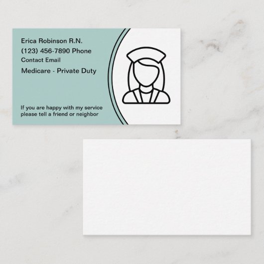 Geregistreerde medische Visitekaartjes (Voorkant / Achterkant)