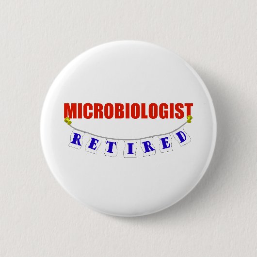 GEREGISTREERDE MICROBIOLOGIST RONDE BUTTON 5,7 CM (Voorkant)
