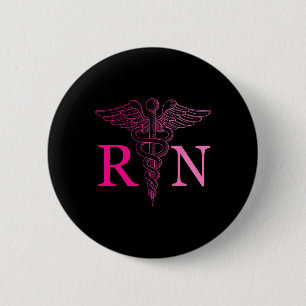 Geregistreerde Nurse Appreciation Pink RN Nursing Ronde Button 5,7 Cm