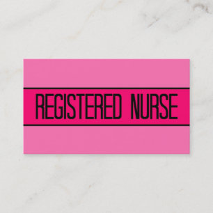 Geregistreerde Nurse Baby en Hot Pink Visitekaartj Visitekaartje