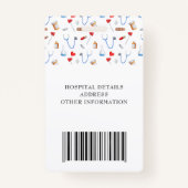 Geregistreerde Nurse Healthcare Logo barcode Badge (Achterkant)