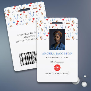 Geregistreerde Nurse Healthcare Logo barcode Badge