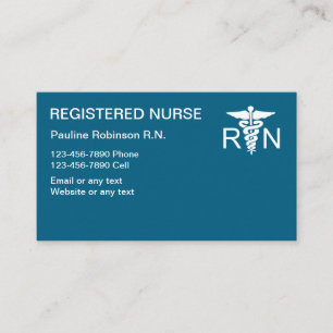 Geregistreerde Nurse Logo Visitekaartjes