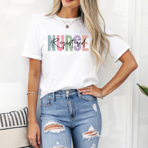 Geregistreerde Nurse Pastel Kleuren Gift voor een T-shirt