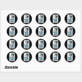 Geregistreerde Nurse Tarot Kaart Skeleton Nurse Ha Ronde Sticker (Vel)