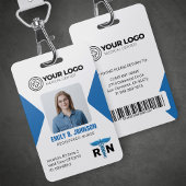 Geregistreerde Rurse RN Logo Foto & Barcode Badge