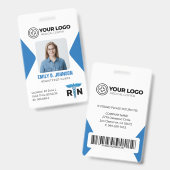 Geregistreerde Rurse RN Logo Foto & Barcode Badge (Voor- en achterkant)