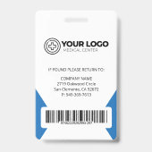 Geregistreerde Rurse RN Logo Foto & Barcode Badge (Achterkant)