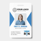 Geregistreerde Rurse RN Logo Foto & Barcode Badge (Voorzijde)