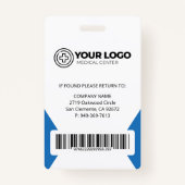 Geregistreerde Rurse RN Logo Foto & Barcode Badge (Achterkant)