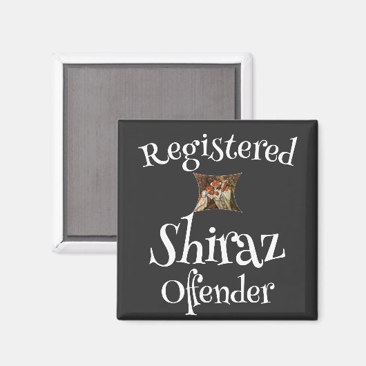 Geregistreerde Shiraz-dader Magneet (Voorkant / Achterkant)