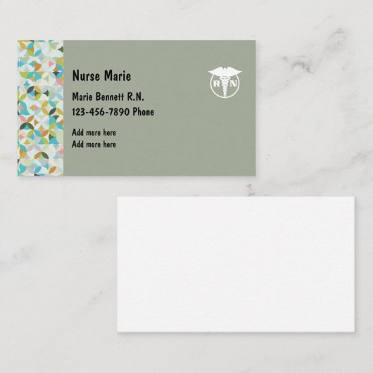 Geregistreerde, stijlvolle zuster-visitekaartjes visitekaartje (Voorkant / Achterkant)