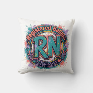 Geregistreerde stoere verpleegster throw kussen