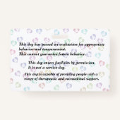 Geregistreerde therapiedog badge (Achterkant)