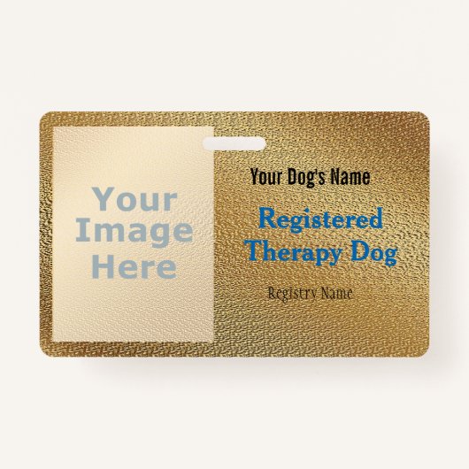 Geregistreerde therapiedog badge (Voorkant)