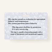 Geregistreerde therapiehond - donkergroene badge (Achterkant)