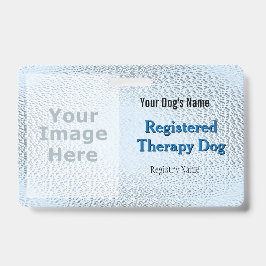 Geregistreerde therapiehond - lichte blauwe badge