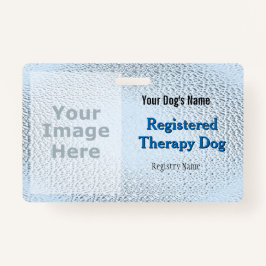 Geregistreerde therapiehond - lichte blauwe badge