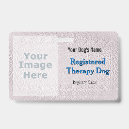 Geregistreerde therapiehond - lichtroze badge